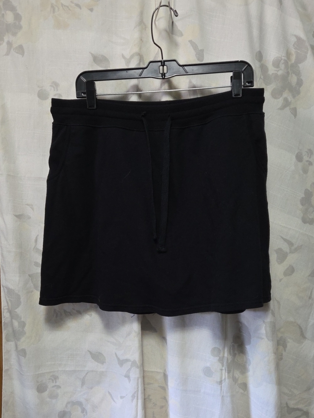Silverwear Black Drawstring Skort with Comfort Waistband